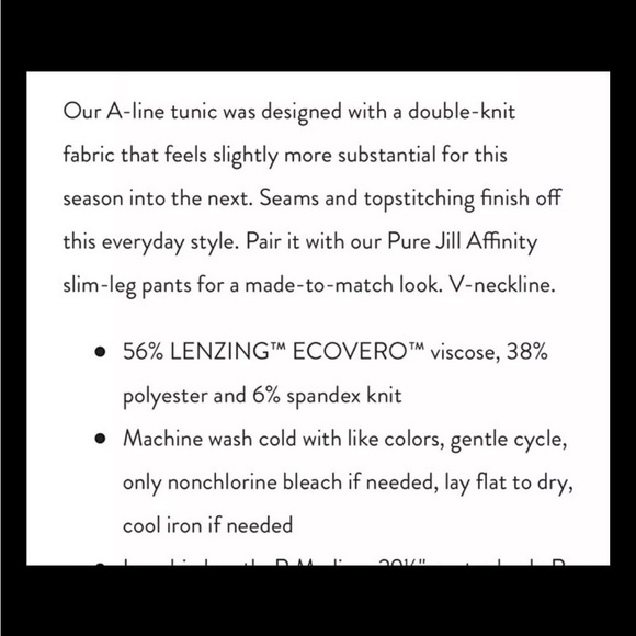 J. Jill Pure Jill Double Knit Seamed Tunic Greystone V Neck XL - Picture 9 of 10